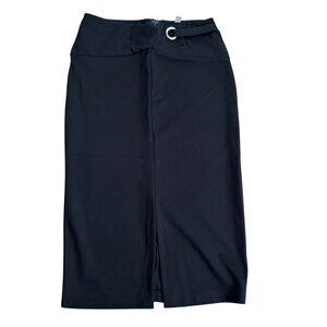 T Tahari Black Stretch Midi Pencil Skirt – Size Medium | NWT | Classic Workwear